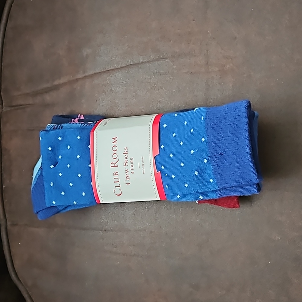 Club Room 4 Pairs Crew Socks Men's 8-13